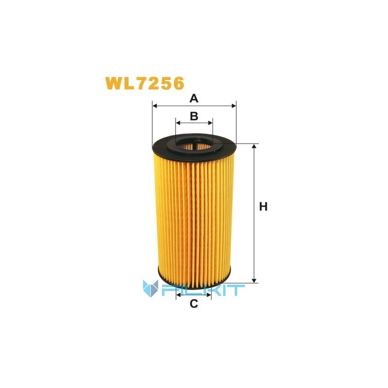 Oil filter (insert) WL7256 [WIX]