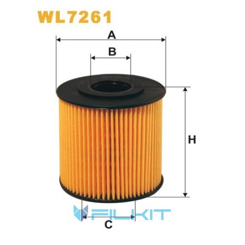 Oil filter (insert) WL7261 [WIX]