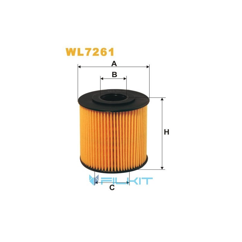 Oil filter (insert) WL7261 [WIX]