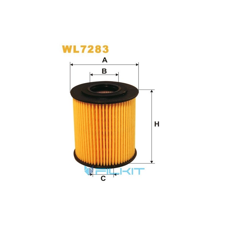 Oil filter (insert) WL7283 [WIX]