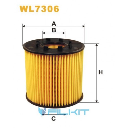 Oil filter (insert) WL7306 [WIX]