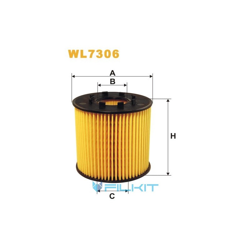 Oil filter (insert) WL7306 [WIX]