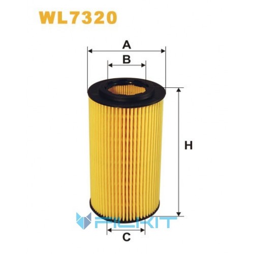 Фільтр масляний (вставка) WL7320 [WIX]