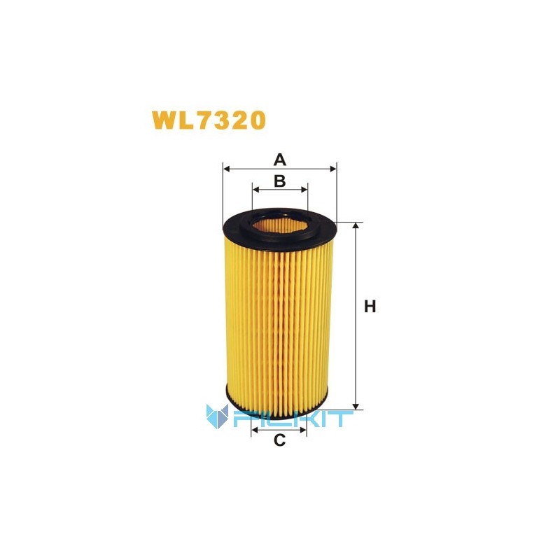 Фільтр масляний (вставка) WL7320 [WIX]