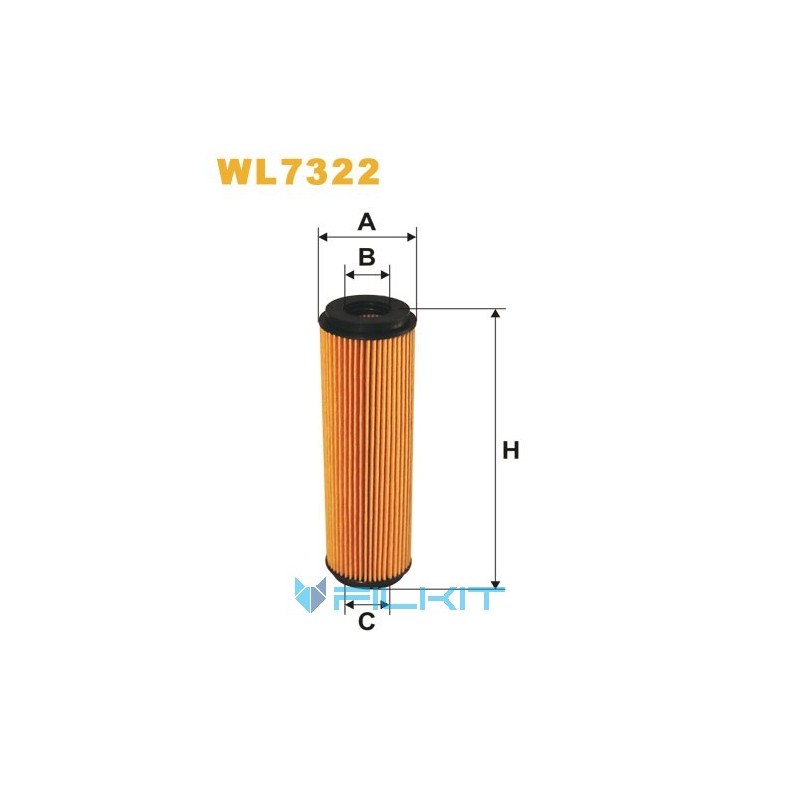 Oil filter (insert) WL7322 [WIX]