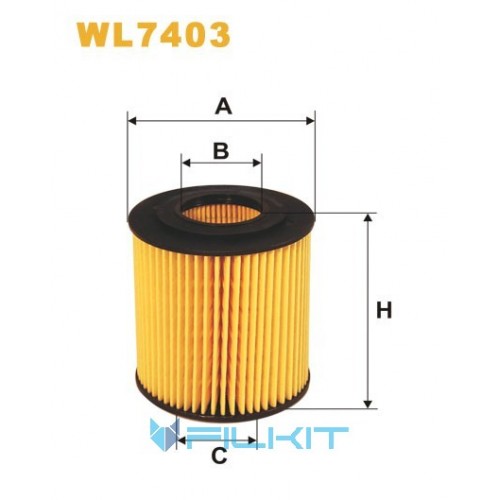 Oil filter (insert) WL7403 [WIX]