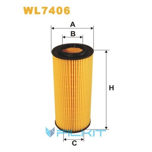 Oil filter (insert) WL7406 [WIX]