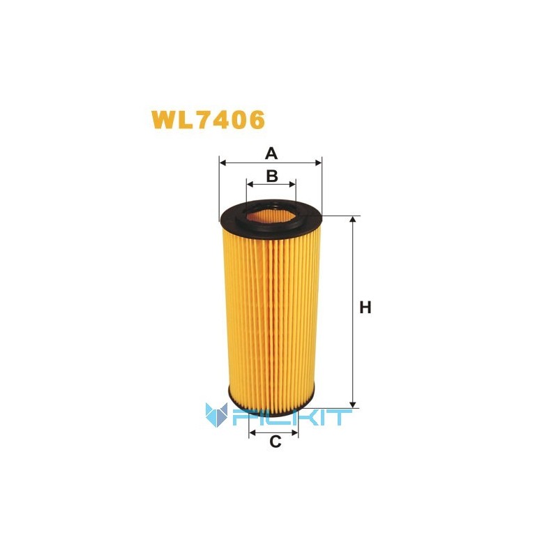 Фільтр масляний (вставка) WL7406 [WIX]