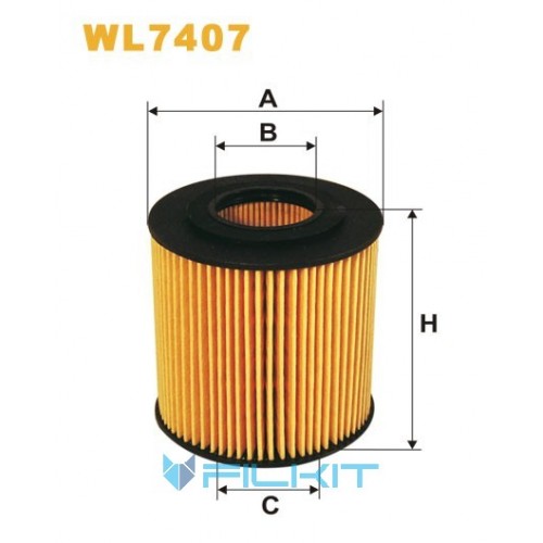 Oil filter (insert) WL7407 [WIX]