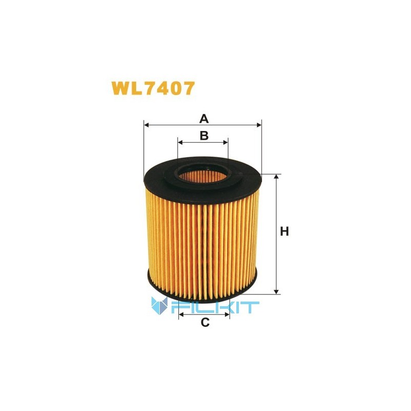 Oil filter (insert) WL7407 [WIX]