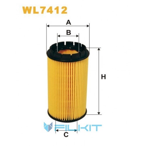 Фильтр масляный (вставка) WL7412 [WIX]