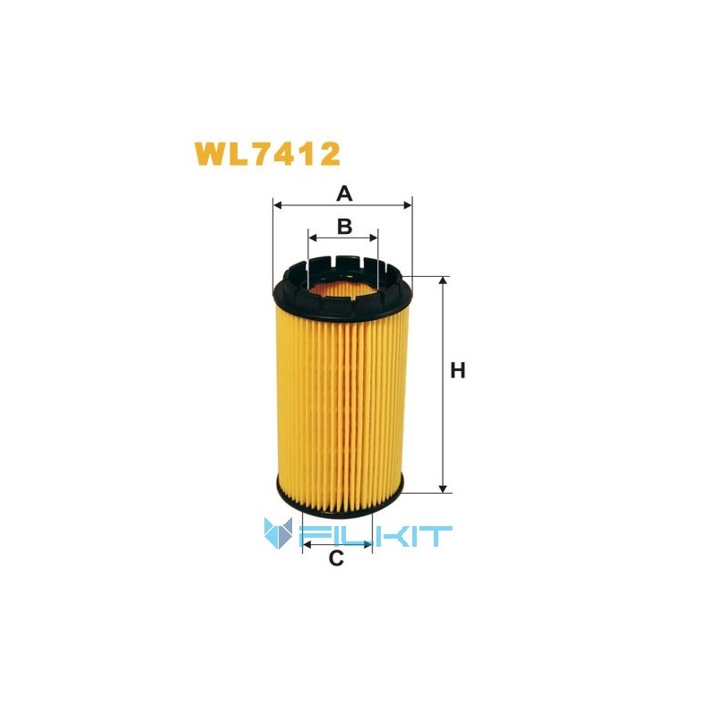 Oil filter (insert) WL7412 [WIX]