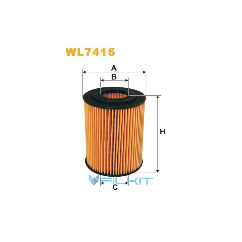Oil filter (insert) WL7416 [WIX]