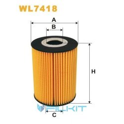 Oil filter (insert) WL7418 [WIX]