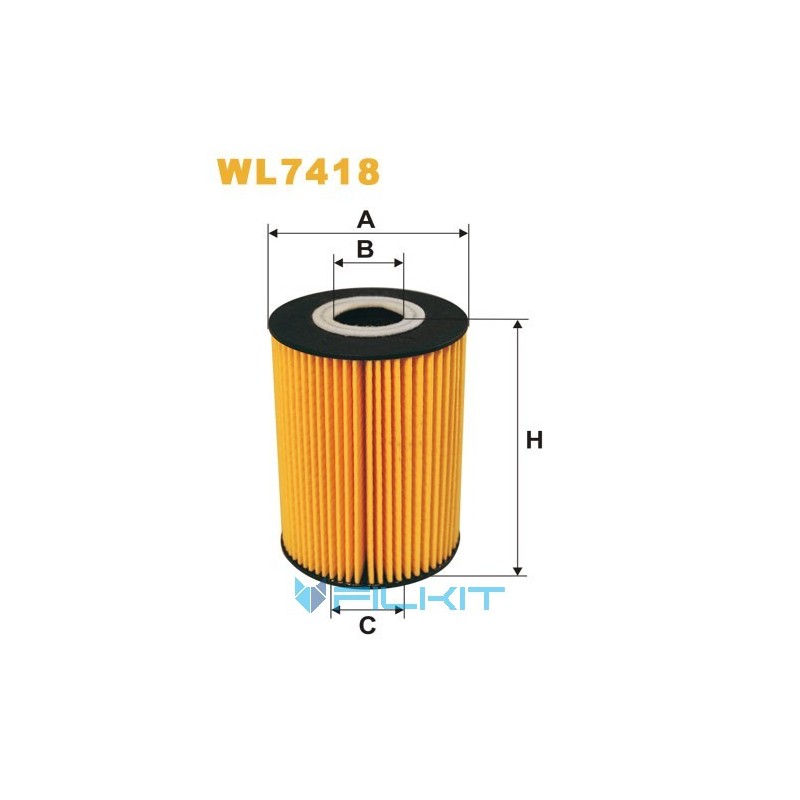 Фільтр масляний (вставка) WL7418 [WIX]