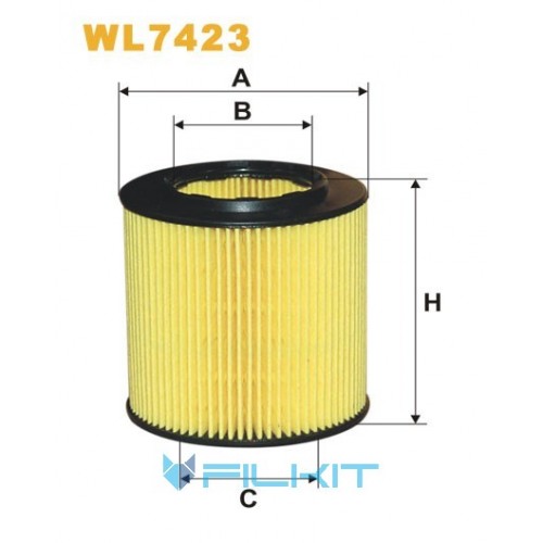 Фільтр масляний (вставка) WL7423 [WIX]