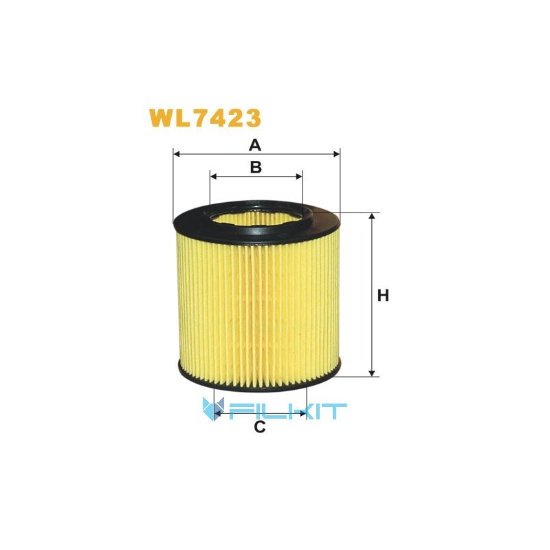 Oil filter (insert) WL7423 [WIX]