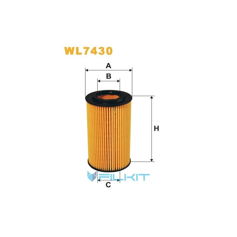 Oil filter (insert) WL7430 [WIX]