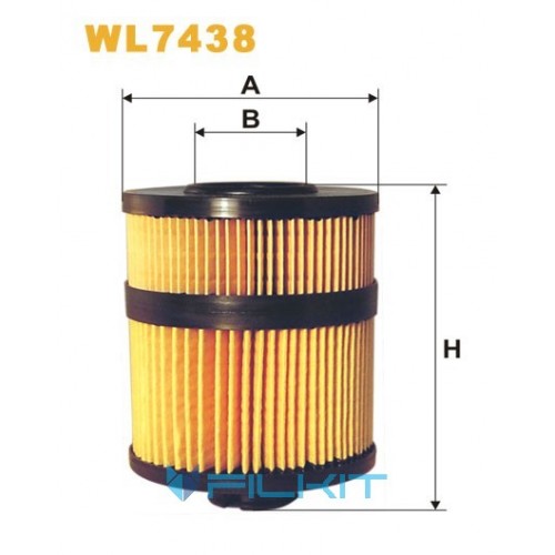 Oil filter (insert) WL7438 [WIX]