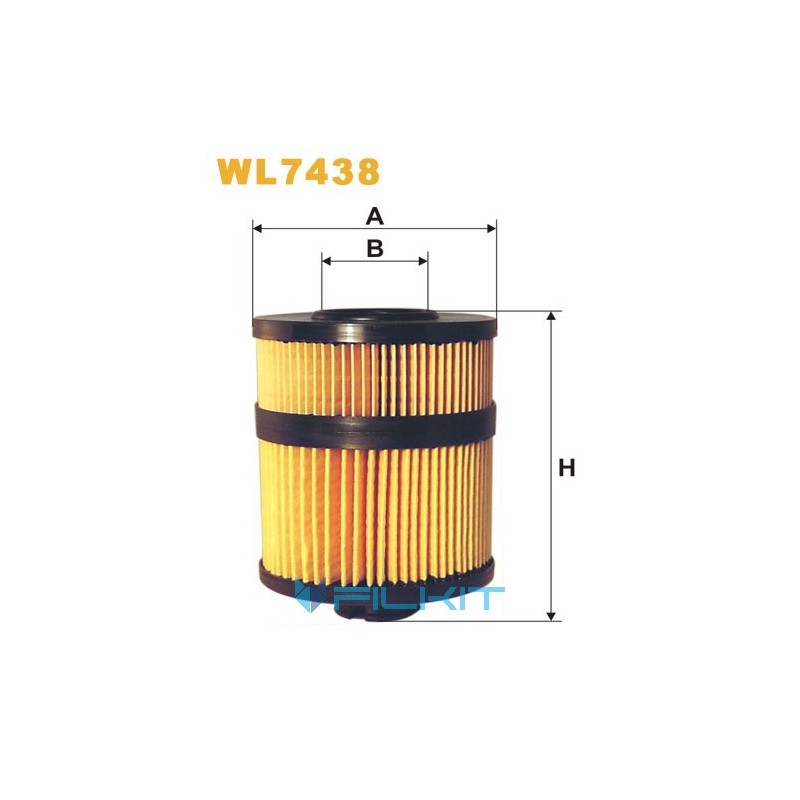 Oil filter (insert) WL7438 [WIX]