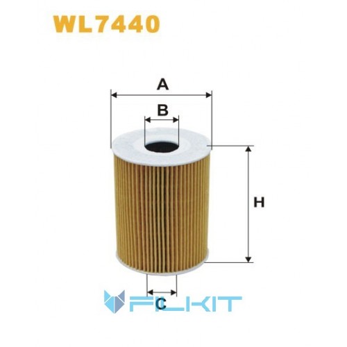 Фільтр масляний (вставка) WL7440 [WIX]