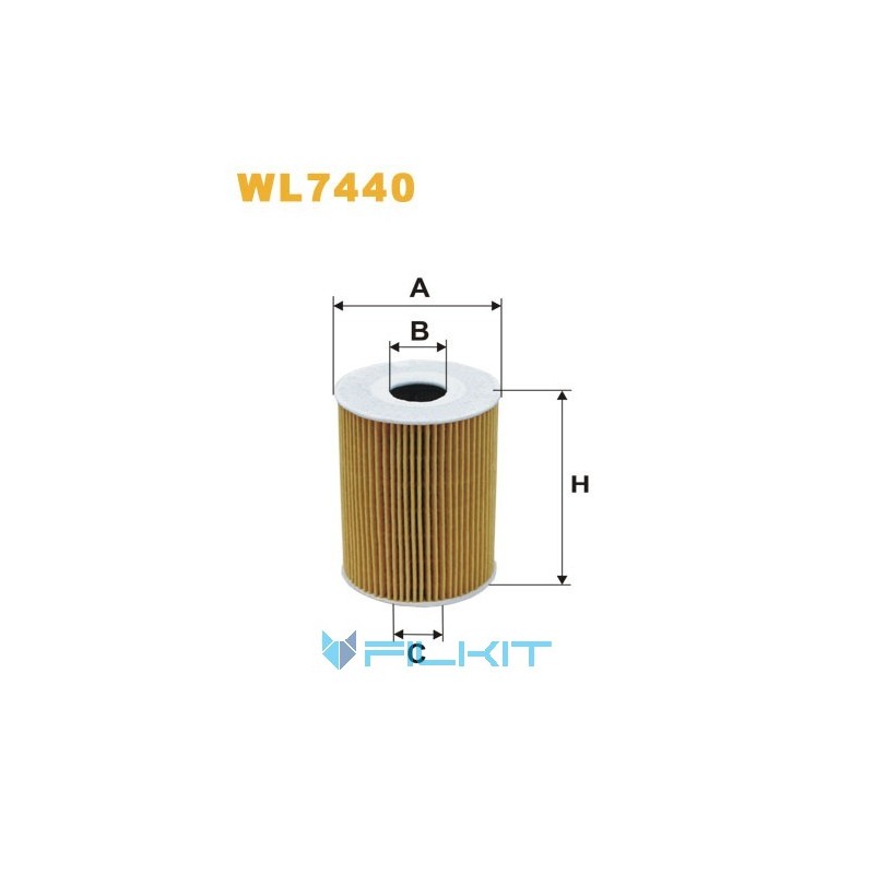 Oil filter (insert) WL7440 [WIX]