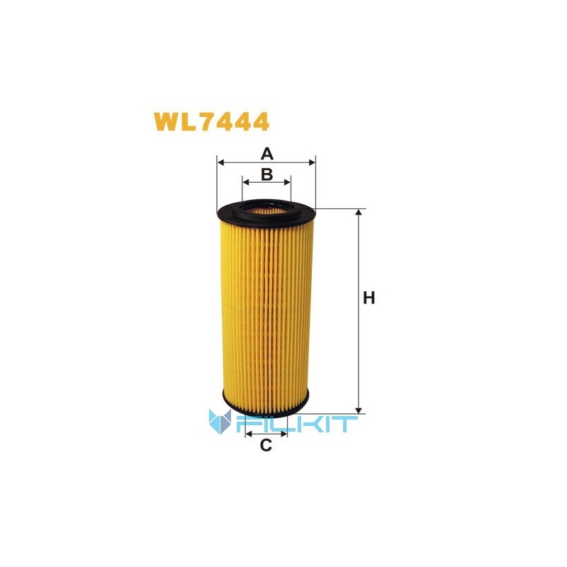 Oil filter (insert) WL7444 [WIX]