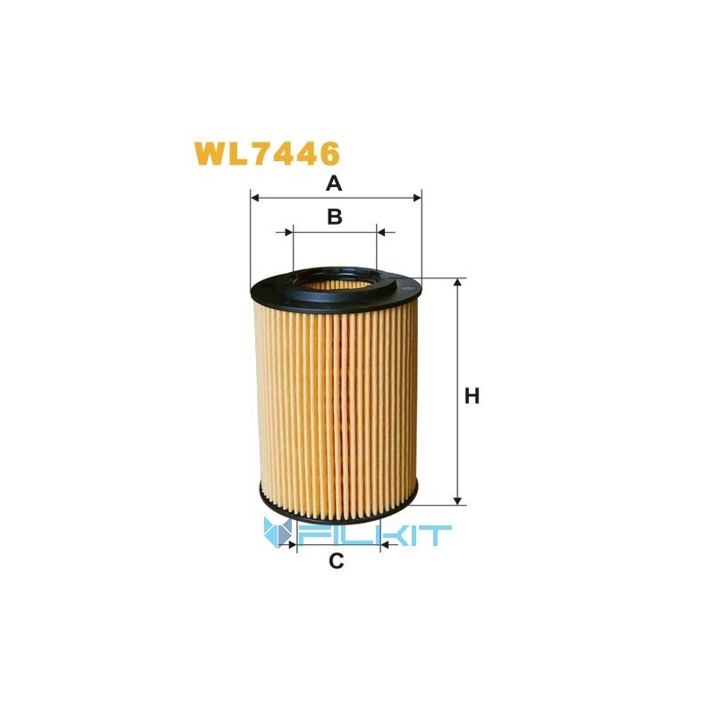 Oil filter (insert) WL7446 [WIX]