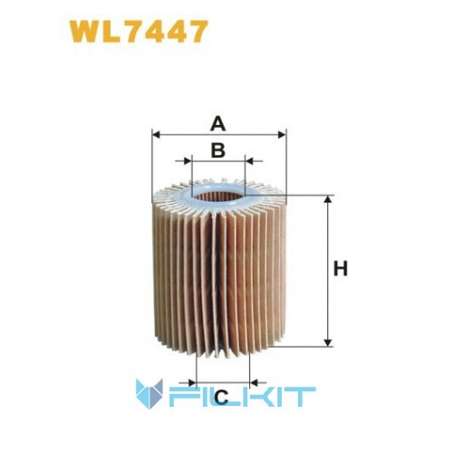 Oil filter (insert) WL7447 [WIX]