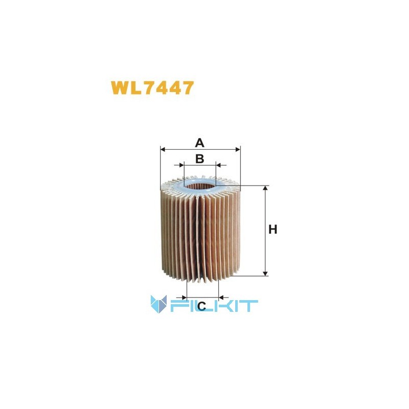 Oil filter (insert) WL7447 [WIX]