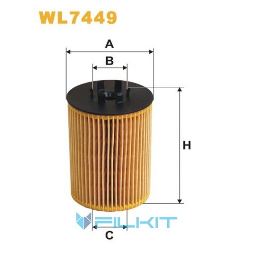 Oil filter (insert) WL7449 [WIX]