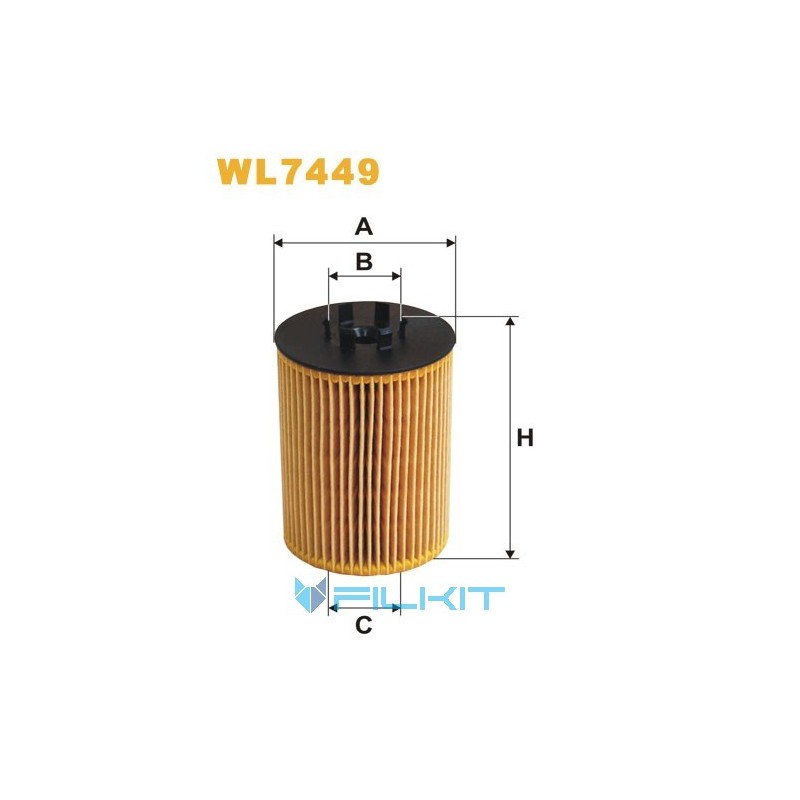 Oil filter (insert) WL7449 [WIX]