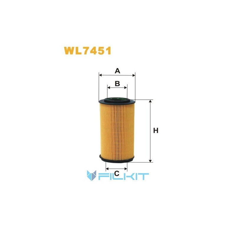 Oil filter (insert) WL7451 [WIX]