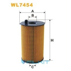 Oil filter (insert) WL7454 [WIX]