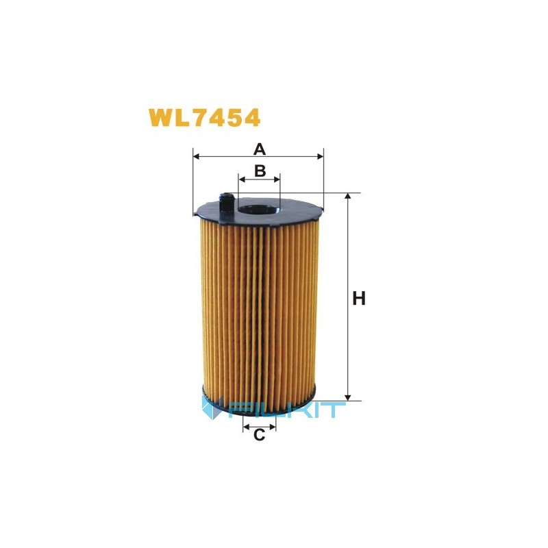 Oil filter (insert) WL7454 [WIX]