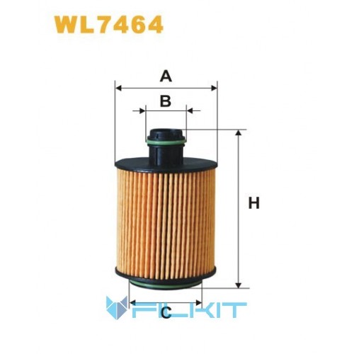 Oil filter (insert) WL7464 [WIX]