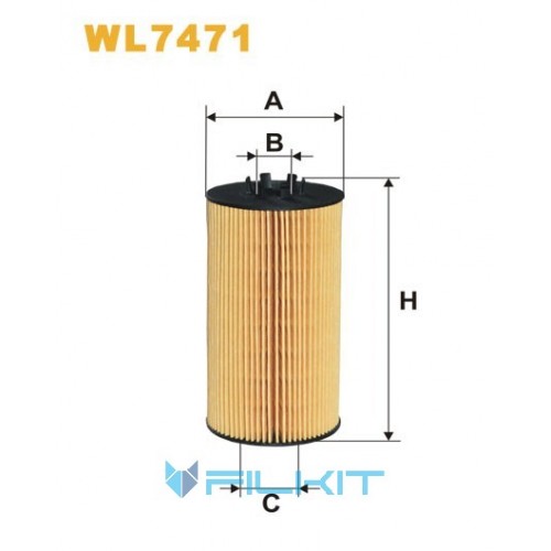 Oil filter (insert) WL7471 [WIX]