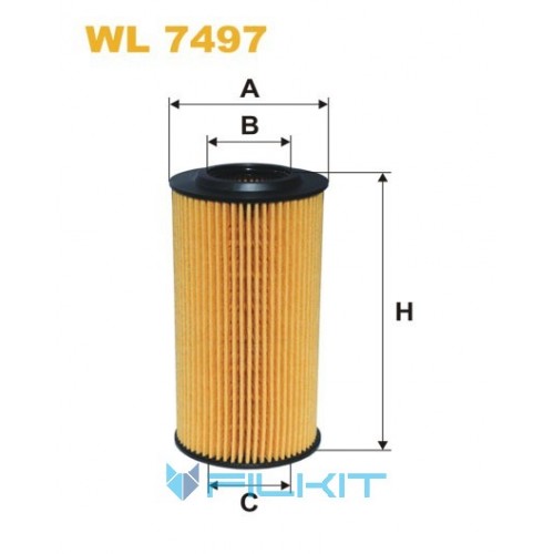 Oil filter (insert) WL7497 [WIX]