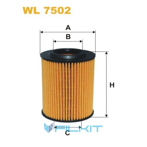 Oil filter (insert) WL7502 [WIX]