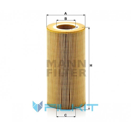 Oil filter (insert) HU 12 103 x [MANN]