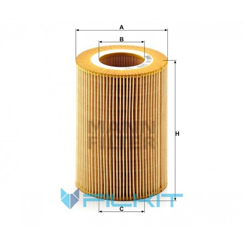 Oil filter (insert) HU 1270 x [MANN]