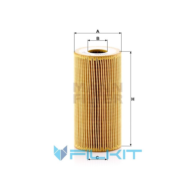 Oil filter (insert) HU 6011 z [MANN]