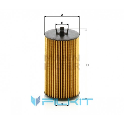 Oil filter (insert) HU 6019 z [MANN]