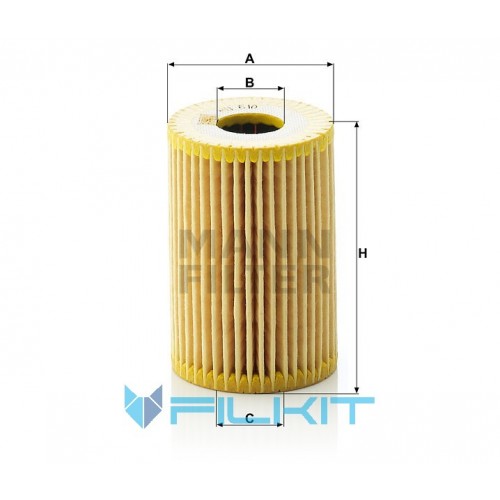 Oil filter (insert) HU 610 x [MANN]