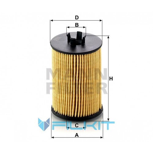 Oil filter (insert) HU 612/1 x [MANN]