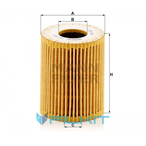 Oil filter (insert) HU 7017 z [MANN]