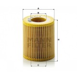 Oil filter (insert) HU 711/4 x [MANN]