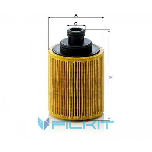 Oil filter (insert) HU 712/7 x [MANN]