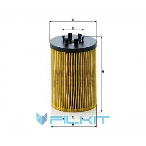 Oil filter (insert) HU 715/5 x [MANN]