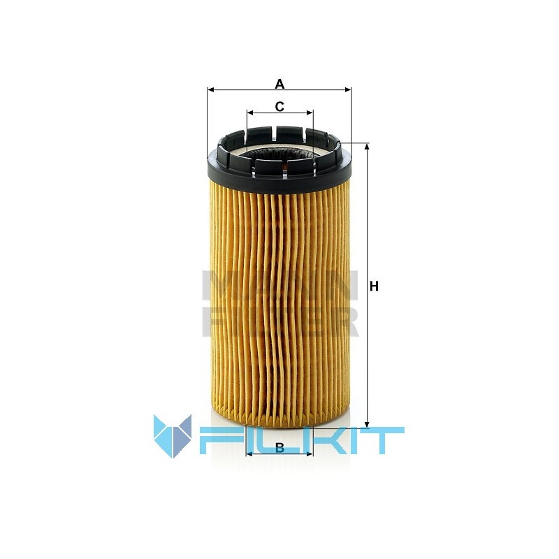 Oil filter (insert) HU 718 x [MANN]